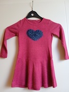 Sukienka dla dziewczynki - różowa - roz. 98/104 -