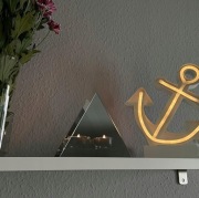 Szklany Świecznik na podgrzewacze TEALIGHT z efektem LUSTRA GLAMOUR