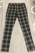 Spodnie elastyczne w kratkę 