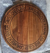 Elegancka taca  40 cm Drewno Akacjowe do serwowania 360 stopni deska serówi