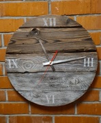 ZEGAR ŚCIENNY, STARE DREWNO, RUSTYKALNY, VINTAGE