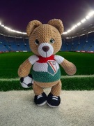 Miś Legia Warszawa, wykonany na szydełku 37cm! 