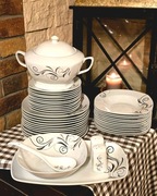 Elegancki zestaw obiadowy – aż 43 elementy, idealny dla 12 osób!