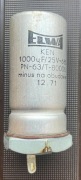 1000uF 25V KEN Kondensator elektro ELWA zabytek PRL 