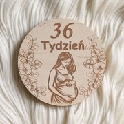 Drewniane Tabliczki z Miesiącami Do Zdjęć Ciążowych