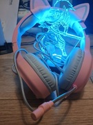 Słuchawki różowe + lampka USB w gratisie 