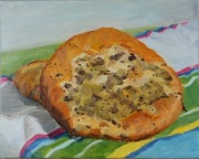 Obraz olejny Cebularz 24x30, nowoczesna martwa natura