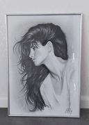 Portret kobiety obraz do salonu, prezent.