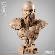 Kratos popiersie 1/4 figurka ręcznie malowana żywica God of War