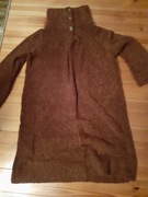 Bonprix swetr damski brązowy klasyczny bez kaptura rozmiar 48/50