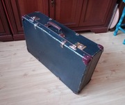 Zabytkowa walizka tekturowa GRANAT dekoracja rekwizyt ANTYK duża