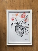 Obraz akwarela ramka A4 dekoracja ścienna