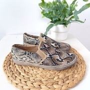 Trampki 41 sneakersy slip on wzór skóra węża wciągane 