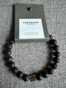 Bransoletka z czarnym kamieniem lawowym Lucleon