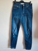 Jeansy Zara | Rozmiar 38 (M) | Granatowe | Wysoki stan