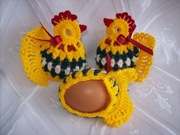 Ażurowa kurka szydełkowa - koszulka na jajko DUŻE 