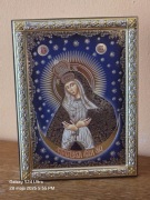 Piękna Ikona prawosławna Grecka Matka Boska Ostrobramska. ŚREDNIA. 