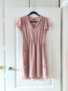 Letnia sukienka pudrowy róż H&M