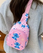 Saszetka na ramię Stitch | Mała torebka Disney | róż,fiolet,błękit