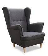 Fotel uszak ciemnoszary 