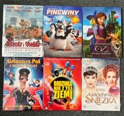 Nowe Filmy Bajki DVD Pingwiny Asteriks i Obeliks Królewna Śnieżka