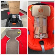 Cybex Aton 5 + nowy izofix + podkładka Aeromoov