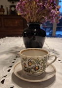 Porcelanowa filiżanka i talerzyk z lat 80 tych - Sygn. Fabryki  Borislav 