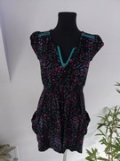 Sukienka czarna w kolorowe serduszka 11-12 lat miss evie kod311