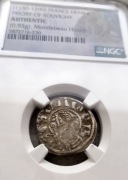 Moneta ze skarbu Montlebeau - Klasztor Souvigny Opactwo Cluny - grading NGC