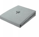 PRZEŚCIERADŁO TRADYCYJNE  FROTTE BEZ GUMKI 160x200 SZARY