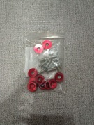 Śruba stożkowa M6x20 + czerwona podkładka 10 sztuk