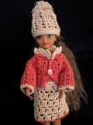Ręcznie robiony zestaw na szydełku dla lalki Barbie Dream Besties