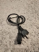 Kabel zasilający 1 metr "koniczynka" czarny