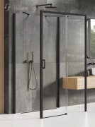 Kabina prysznicowa Prima Black New Trendy 1D prostokątna 100x70x200 Prawa