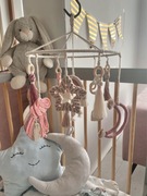 Karuzela karuzelka do łóżeczka makrama dla dziewczynki babyshower prezent