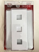 Dzwonek do drzwi Gong dwutonowy GLASSO Biały GNS-248 przewodowy 230V