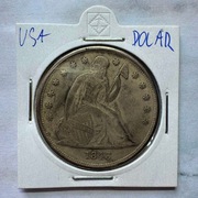 Stara Moneta Stany Zjednoczone USA Seated Liberty Dolar 1846 r.