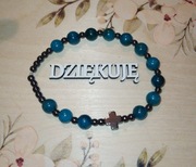 Bransoletka różaniec z kamieni komunia,dzień matki