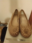 Baleriny roz 40 skóra ekologiczna