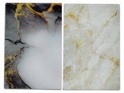 Smukee deska do krojenia szklana 2szt 20x30cm marmur kamień 547