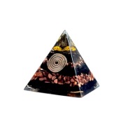 Orgonit Mini Piramida Piryt Czarny Turmalin Obsydian Miedź Vis Tutelae