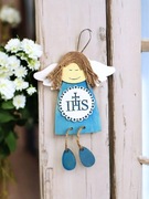 Drewniany anioł stróż prezent na chrzest roczek I Komunię gwiazdkę dziecka