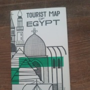 Mapa turystyczna Egiptu 1972 rok Egipt vintage