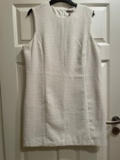 Sukienka H&M boucle ecru minimalistyczna elegancka 48