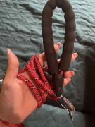 Czerwona smycz 1,5m mocna gruba