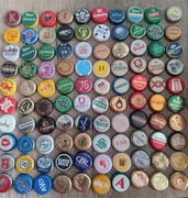 Kapsle zestaw kapsli z różnych krajów 100 sztuk 