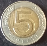 Polska 5 zł destrukt 2017 rok