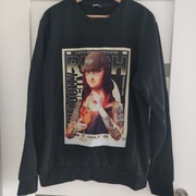 Cropp fajna bluza męska czarna z nadrukiem L