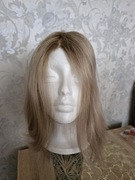 Peruka z naturalnych włosów blond! Nowa!