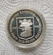 750 ROCZNICA NADANIA PRAW MIEJSKICH SZCZECINOWI - 1993 r. - 200 000 zł